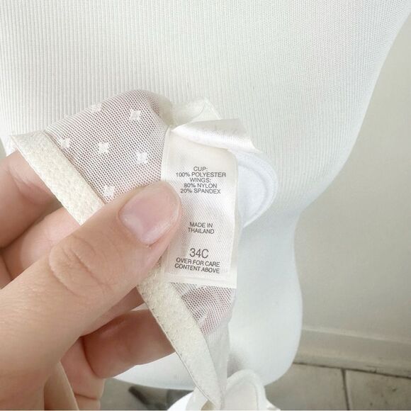 Victorias Secret Vintage 90s White Demi Bra Tee Shirt 34C - Picture 6 of 7